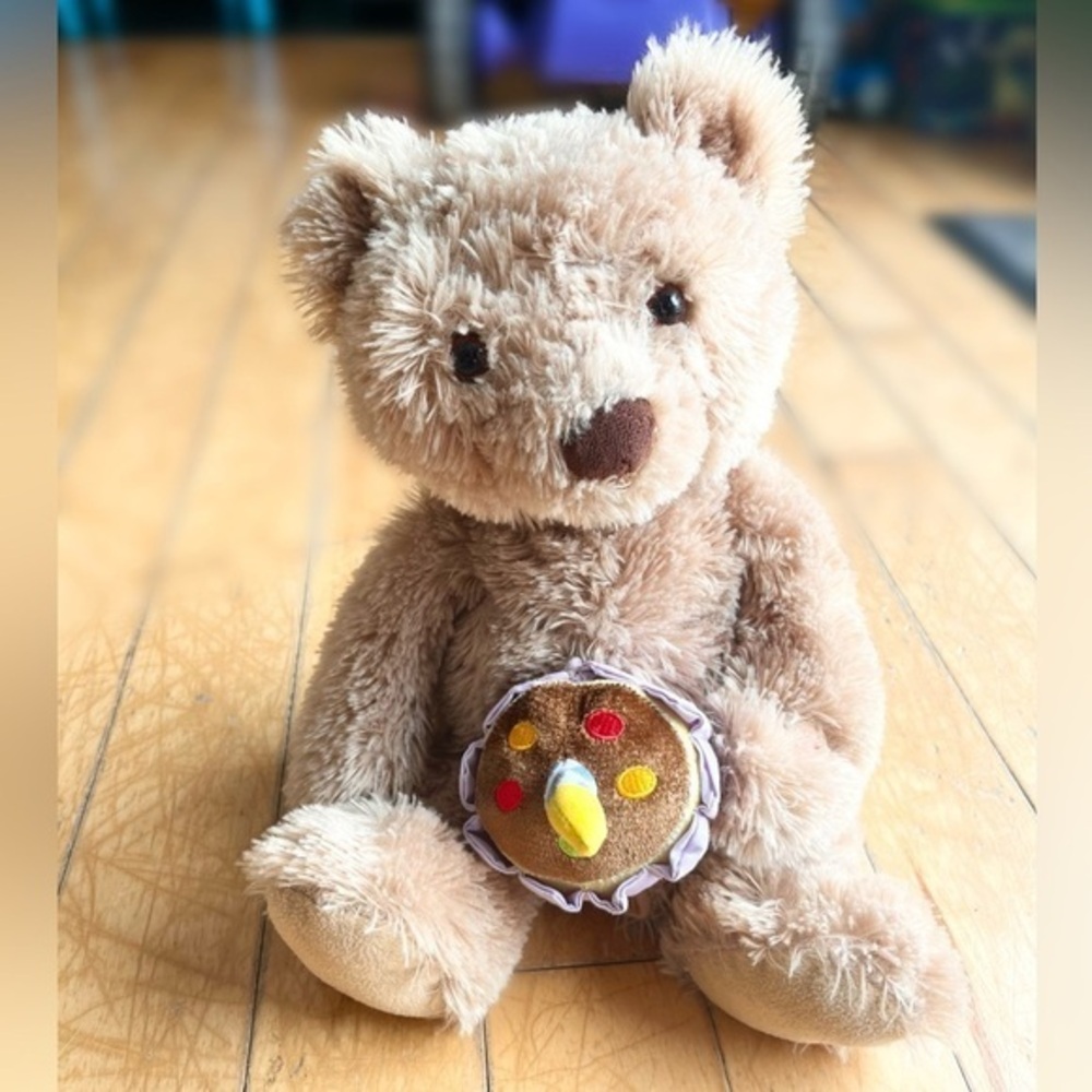 GUND Singing Happy Birthday Bear with Cupcake